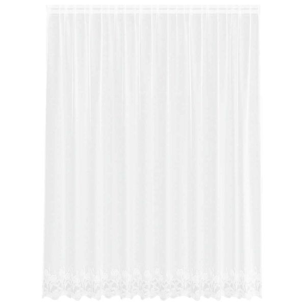 vidaXL Lace Curtain with Curtains Floral White 220 x 300 cm Polyester