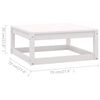 vidaXL 9 Piece Garden Lounge Set White Solid Pinewood