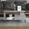 vidaXL Coffee Table Grey Sonoma 90x49x45 cm Engineered Wood
