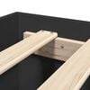 vidaXL Bed Frame without Mattress Black 150x200 cm King Size Engineered Wood