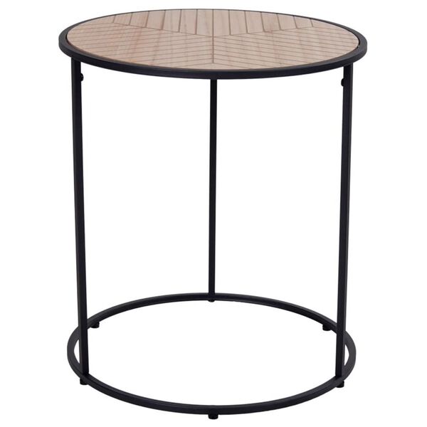 House Nordic Side Table Johanna 40 cm Round Natural and Black