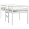 vidaXL High Sleeper Bed without Mattress White 90x200 cm Solid Wood Pine