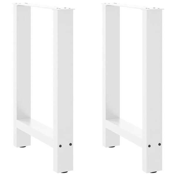 vidaXL Dining Table Legs White 2 pcs 50x(72-73) cm Steel