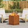 vidaXL Smokeless Fire Pit Brown 58 x 58 x 51 cm Steel