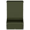 vidaXL Rabbit Feeder Olive Green 17.5 x 26 x 28.5 cm Cold-Rolled Steel