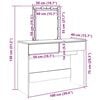 vidaXL Dressing Table with LED White 100x40x130 cm
