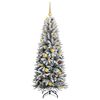 vidaXL Artificial Christmas Tree with 150 LEDs with Stand White 150 cm