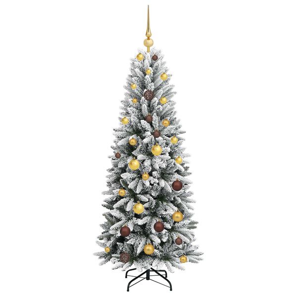 vidaXL Artificial Christmas Tree with 150 LEDs with Stand White 150 cm