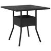 vidaXL Garden Dining Set 5 pcs Black Poly Rattan