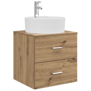 vidaXL Wall-Mounted Sink Vanity Artisan Oak 49.5 x 44.5 x 65 cm