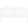 vidaXL Garden Fence White 240 x 140 cm Powder-coated steel