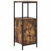 vidaXL Bathroom Furniture Set with Shelf 3 pcs Smoked Oak and Black