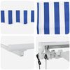 vidaXL Retractable Awning Retractable Blue and White 400 x 200 cm