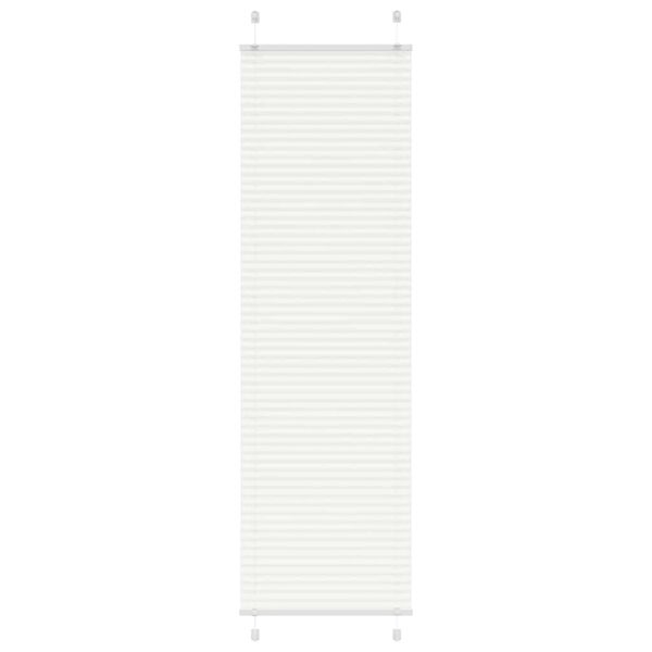 vidaXL Pleated Blind White 65x200 cm Fabric Width 64.4 cm Polyester