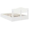 vidaXL Storage Bed with Headboard White 140 x 190 cm Engineered Wood