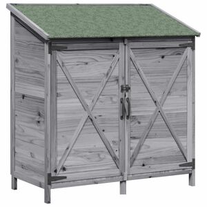 vidaXL Garden Shed Grey 106 x 56 x 113.5 cm Solid Fir Wood