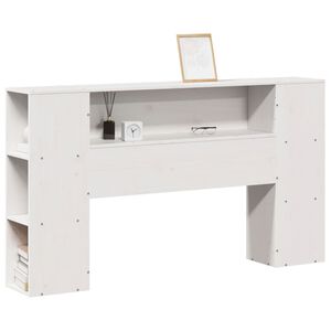vidaXL Headboard with Storage White 160 cm Solid Wood Pine