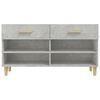 vidaXL Shoe Cabinet Concrete Grey 102x35x55 cm Engineered Wood