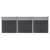 vidaXL WPC Fence Set 3 Square 526x185 Grey