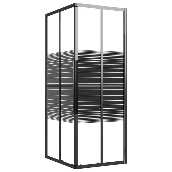 vidaXL Stripe Shower Cabin ESG 90x70x180 cm Black
