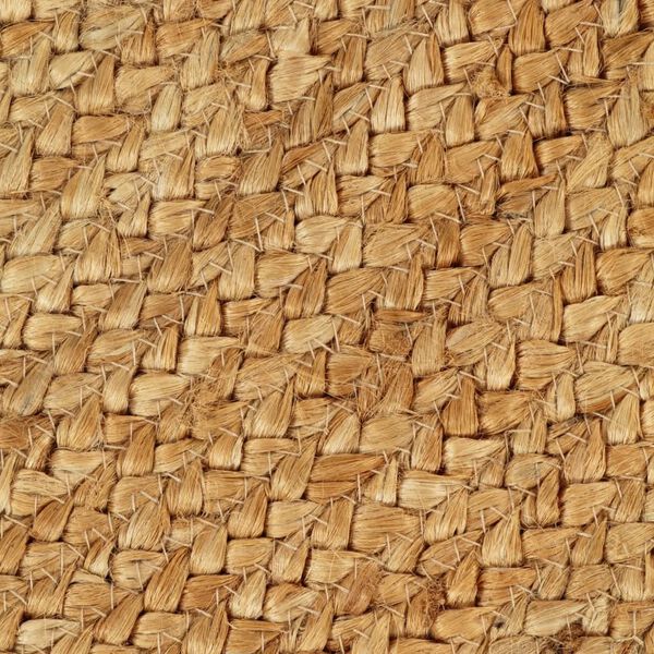 vidaXL Braided Area Rug with Ruffle Edge 120 cm Jute Round