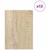 vidaXL Decor Panels 12 pcs Sonoma oak 15 x 21 x 0.3 cm Engineered wood