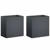 vidaXL Garden Planter 2 pcs Anthracite 50 x 30 x 40 cm