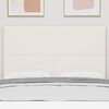 vidaXL LED Headboard with LED Strip Lights Manual Cream 144 cm Fabric