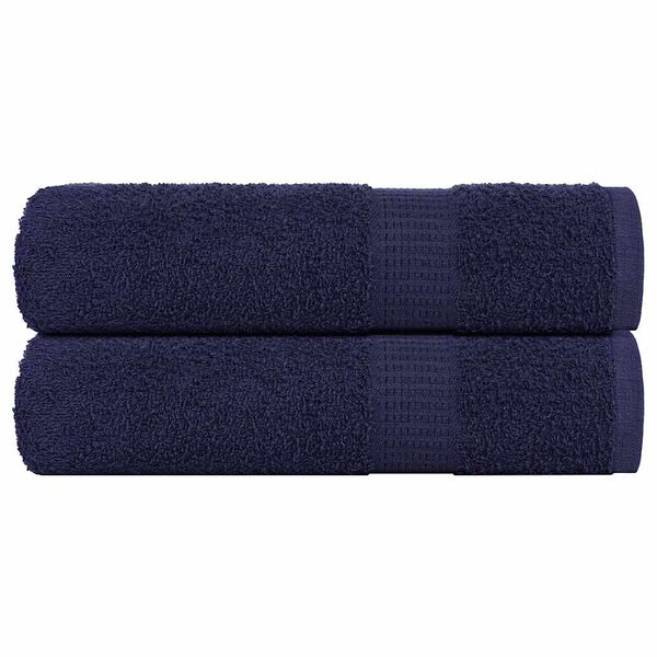 vidaXL Hand Towels "FROGN" 2 pcs Navy Blue 50x100 cm 360 gsm