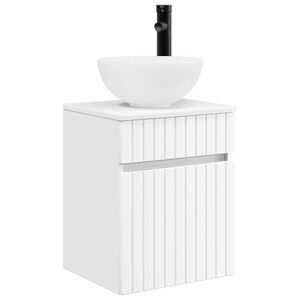 vidaXL Wall-mounted Sink Vanity White 39 x 35 x 63 cm Engineered Wood