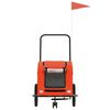 vidaXL Pet Bike Trailer Orange Oxford Fabric and Iron