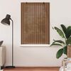 vidaXL Roller Blind with Curtains Manual Brown 80 x 160 cm Bamboo