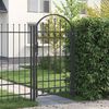 vidaXL Fence Gate Grey 100 x 175 cm Powder-coated steel
