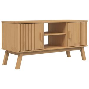 vidaXL TV Cabinet OLDEN Brown 114x43x57 cm Solid Wood Pine