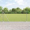 vidaXL Fence with Post Silver 1 x 10 m Steel