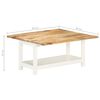 vidaXL Extendable Coffee Table White 90x(45-90)x45 cm Solid Mango Wood