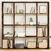vidaXL Book Cabinet Smoked Oak 137.5x29x137.5 cm Engineered Wood