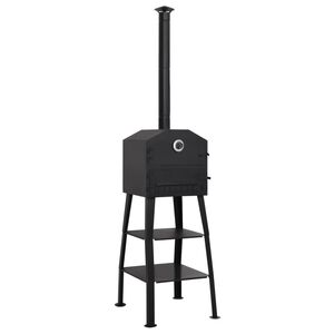 vidaXL Outdoor Pizza Oven Charcoal Fired with 2 Fireclay Stones