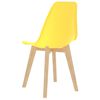 vidaXL Dining Chairs 4 pcs Yellow Plastic
