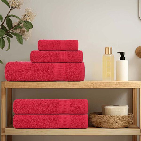 vidaXL 12 Piece Towel Set "FROGN" Red 360 gsm