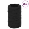 vidaXL Boat Rope Full Black 2 mm 25 m Polypropylene