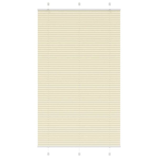 vidaXL Pleated Blind Cream 115x200 cm Fabric Width 114.4 cm Polyester