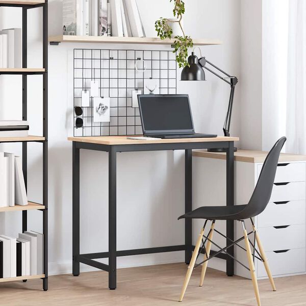 vidaXL Table Natural 80 x 50 x 77 cm Engineered Wood and Steel