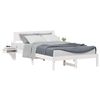 vidaXL Bed Frame with Headboard White 120 x 190 cm Solid Pine Wood