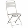 vidaXL Garden Folding Chair Folding 2 pcs Beige 55 x 56.5 x 91cm Steel