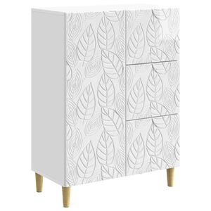 vidaXL Sideboard High Gloss White 66 x 34.5 x 90 cm Engineered Wood