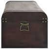 vidaXL Treasure Chest with Latches Dark Brown 110x50x39.5 cm Plywood