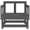 vidaXL Garden Chairs 2 pcs Grey Solid Wood Pine