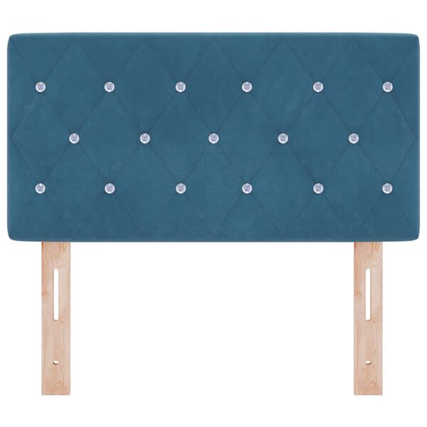 vidaXL Headboard with Headboard Dark Blue 80 cm Faux Leather
