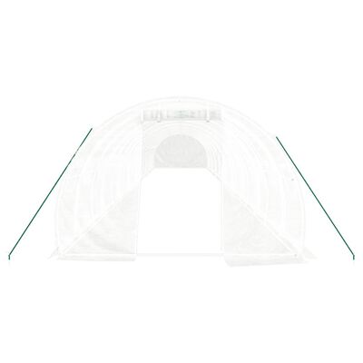 vidaXL Greenhouse with Steel Frame White 54 m² 18x3x2 m
